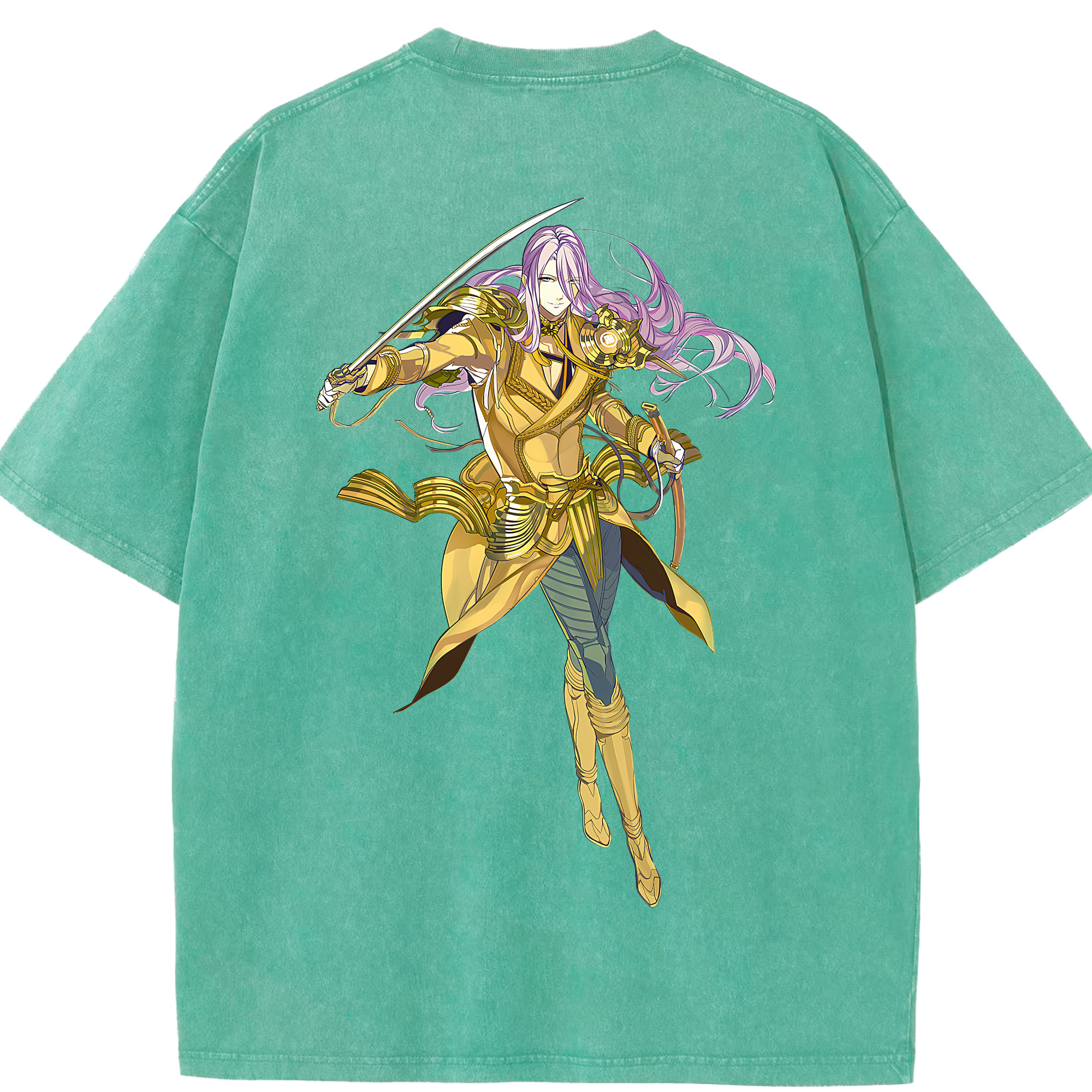 （画像用） 刀剣乱舞 Touken Ranbu 綿100% ヴィンテージ風 半袖Tシャツ（背面プリント）